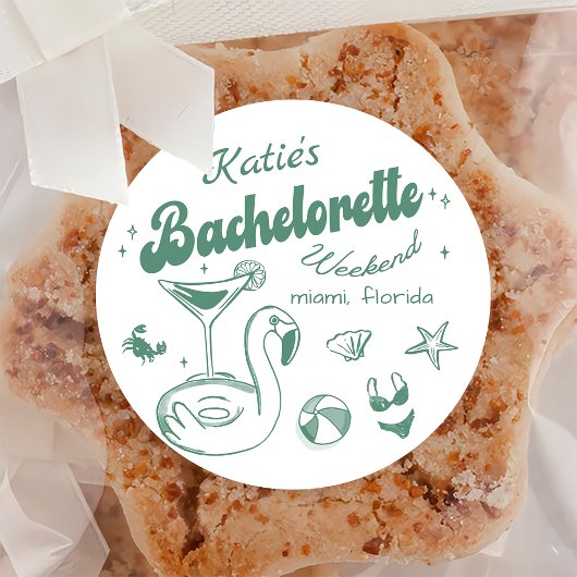 Sticker Dernier toast vert Beach Bachelorette Part