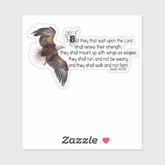 Sticker Des ailes comme des aigles (Feuille)