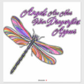 Sticker Des Anges Apparaissent Lorsque Les libellules Sont (Feuille)