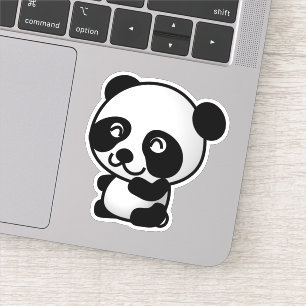 Sticker des animaux de panda sont exposés.