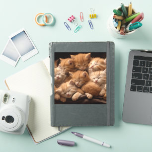 Sticker Des chatons orange dorment dans une pile