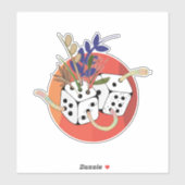 Sticker Dés dans un univers parallèle (Feuille)