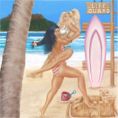 STICKER DES FILLES DE SURFER PRISES (Devant)