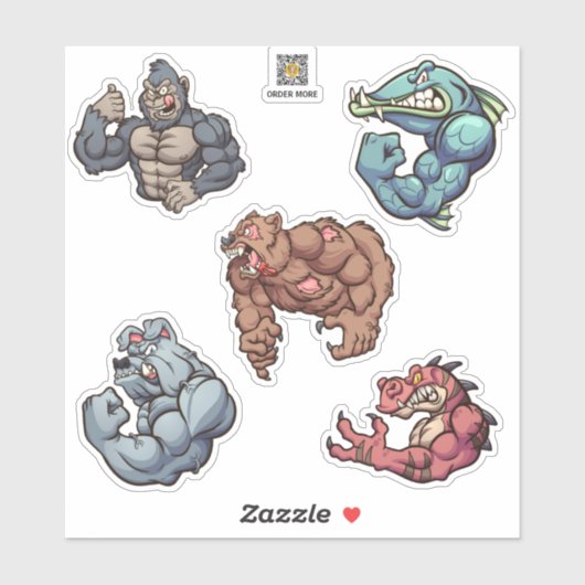 Sticker Des gars durs (Feuille)