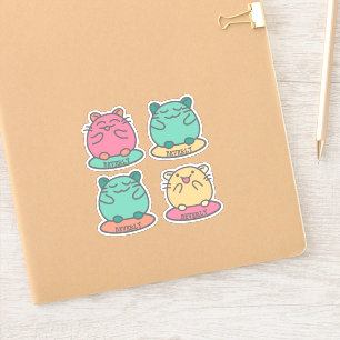 Sticker Des hamsters de style Kawaii Cute Personnalisés