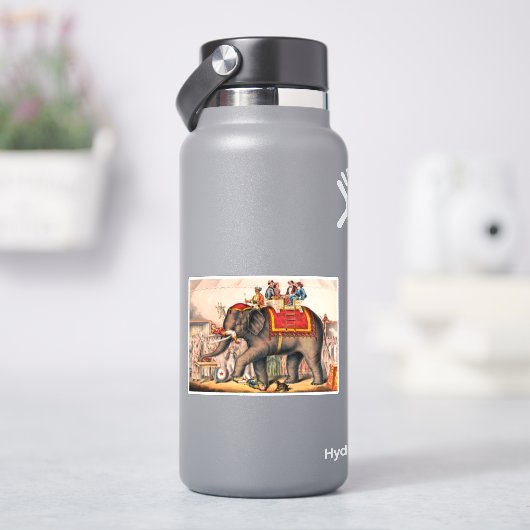 Sticker Des Hommes Accompagnent Un Acte De Cirque Avec Un (HydroFlask)