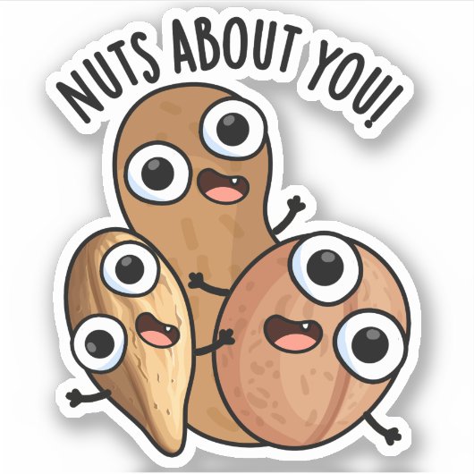 Sticker Des Noix À Propos De Vous Drôle Puns De Nut (Devant)
