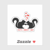 Sticker Des noix sur toi, mignons écureuils (Feuille)