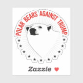 Sticker Des ours polaires contre Trump (Feuille)