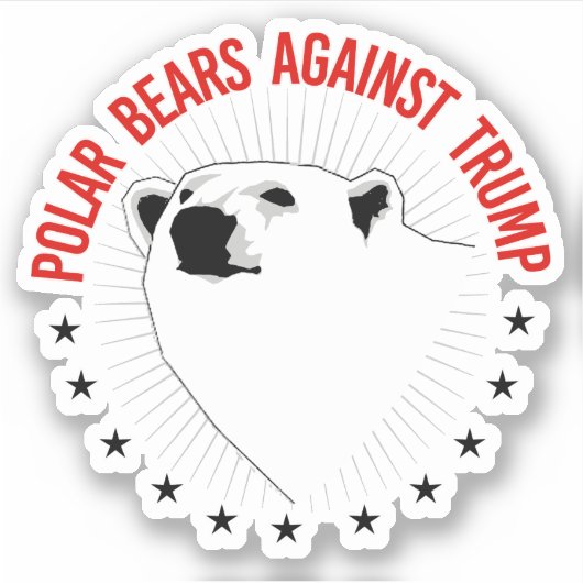 Sticker Des ours polaires contre Trump (Devant)