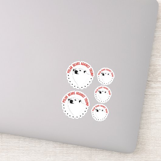 Sticker Des ours polaires contre Trump (Détail)