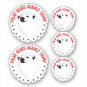 Sticker Des ours polaires contre Trump (Devant)