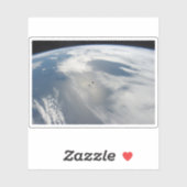 Sticker Des Petits Satellites Orbitent Au-Dessus D'Une Par (Feuille)