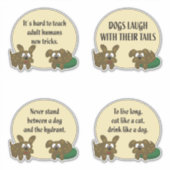 Sticker Des préservatifs d'un monde de chiens - des parole (Devant)