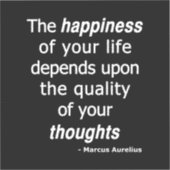 Sticker Des réflexions de qualité ? Alors une vie heureuse (Recto)