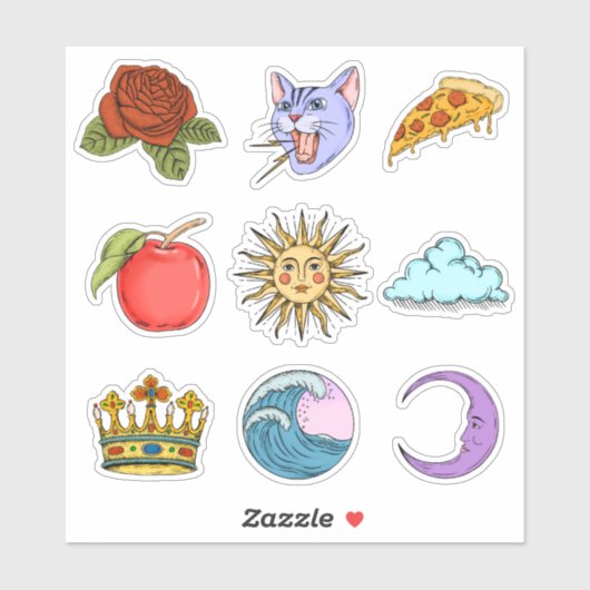 Sticker Des trucs aléatoires (Feuille)