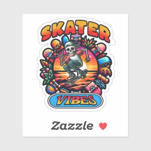 STICKER DES VIBES DE SKATER ! (Feuille)