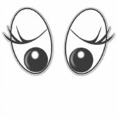 Sticker des yeux surpris drôle (Devant)