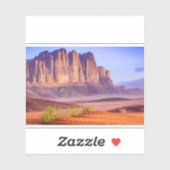 Sticker Désert du Wadi Rum en Jordanie, Vacances (Feuille)