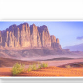 Sticker Désert du Wadi Rum en Jordanie, Vacances (Devant)