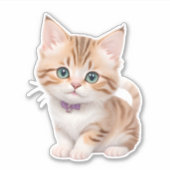 Sticker Design adorable Baby Kitten (Devant)