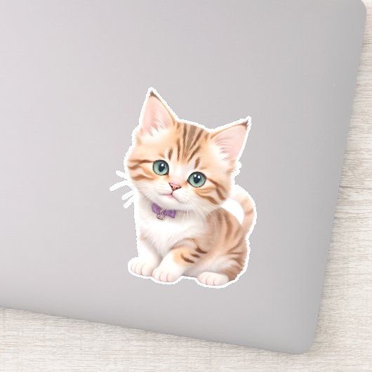 Sticker Design adorable Baby Kitten (Détail)