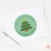 Sticker Design Arbre de Noël Étiquette (Enveloppe)