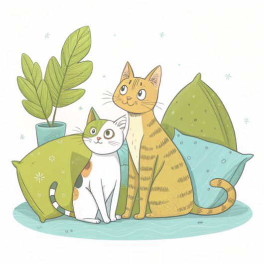 Sticker Design Chat Cute (Devant)