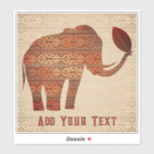 Sticker Design d'art tribal des éléphants (Feuille)