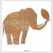 Sticker Design d'art tribal des éléphants (Feuille)