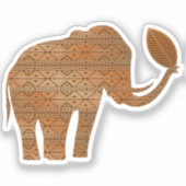 Sticker Design d'art tribal des éléphants (Recto)