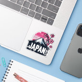 Sticker Design d'autocollants de voyage japonais avec des  (Ordinateur portable avec iPhone)