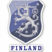 Sticker Design de bouclier finlandais (Devant)