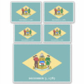Sticker Design de drapeau d'état du Delaware (Devant)