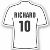 Sticker Design de maillot de football en blanc (Devant)