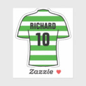 Sticker Design de maillot de football en Green Hoops (Feuille)
