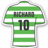 Sticker Design de maillot de football en Green Hoops (Devant)