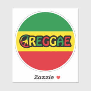Sticker Design de reggae avec couleurs de drapeau reggae