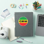 Sticker Design de reggae avec couleurs de drapeau reggae (Couverture iPad)