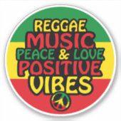 Sticker Design de reggae avec des citations positives et d (Devant)