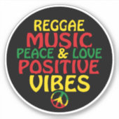Sticker Design de reggae avec des citations positives et d (Devant)