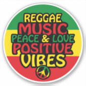 Sticker Design de reggae avec des citations positives et d (Devant)