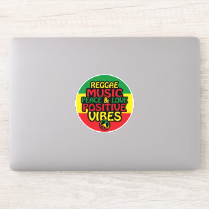 Sticker Design de reggae avec des citations positives et d