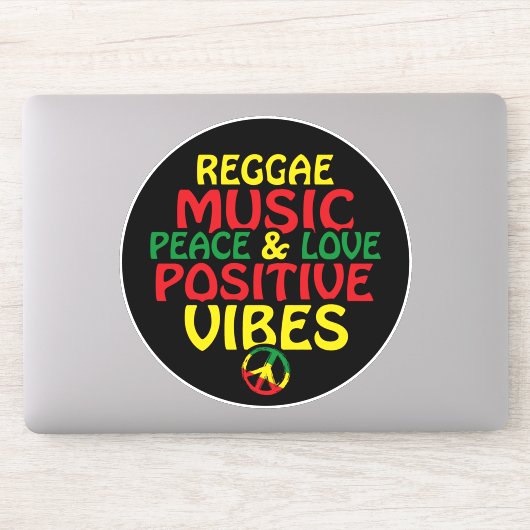 Sticker Design de reggae avec des citations positives et d (Ordinateur)