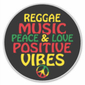 Sticker Design de reggae avec des citations positives et d (Devant)