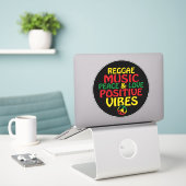 Sticker Design de reggae avec des citations positives et d (Ordinateur portable sur le bureau)