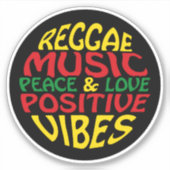 Sticker Design de reggae avec des paroles et des citations (Devant)