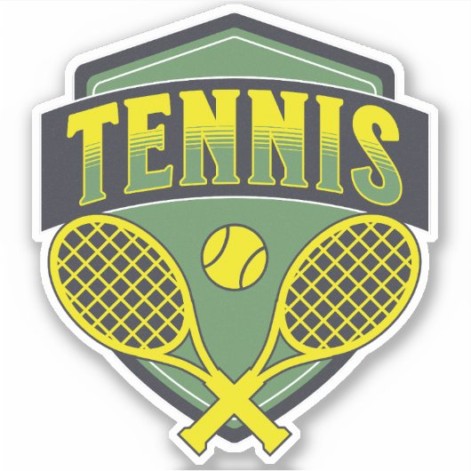Sticker Design de tennis pour les amateurs de tennis (Devant)
