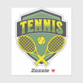 Sticker Design de tennis pour les amateurs de tennis (Feuille)