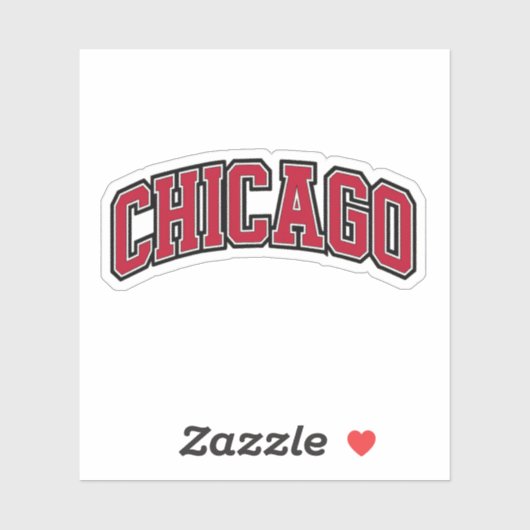 Sticker Design de texte du style Varsity Red Block de Chic (Feuille)